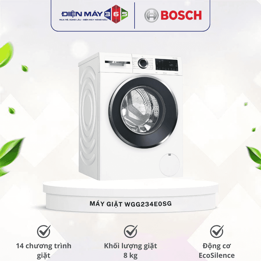Máy Giặt Bosch 8 Kg WGG234E0SG cửa trước 3 Máy Giặt Bosch 8 Kg WGG234E0SG cửa trước