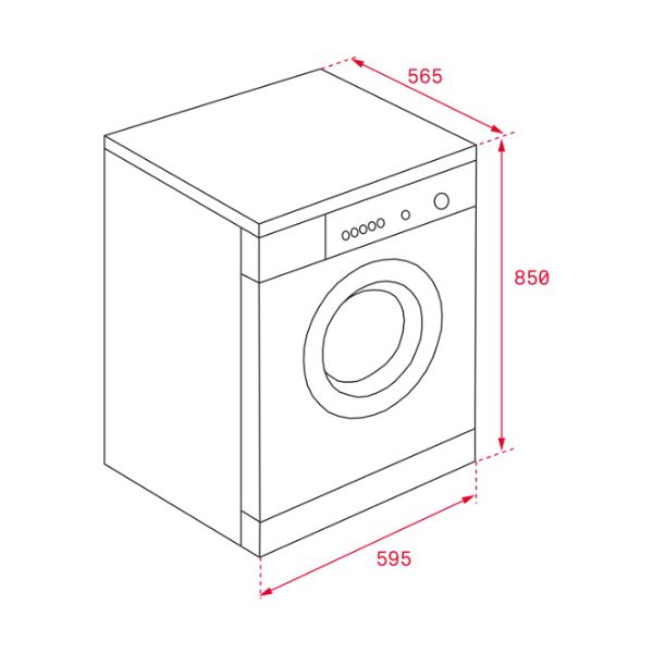 Máy giặt sấy Teka TKD 1510 WD EU EXP 5 Kích thước của Máy giặt sấy Teka TKD 1510 WD EU EXP