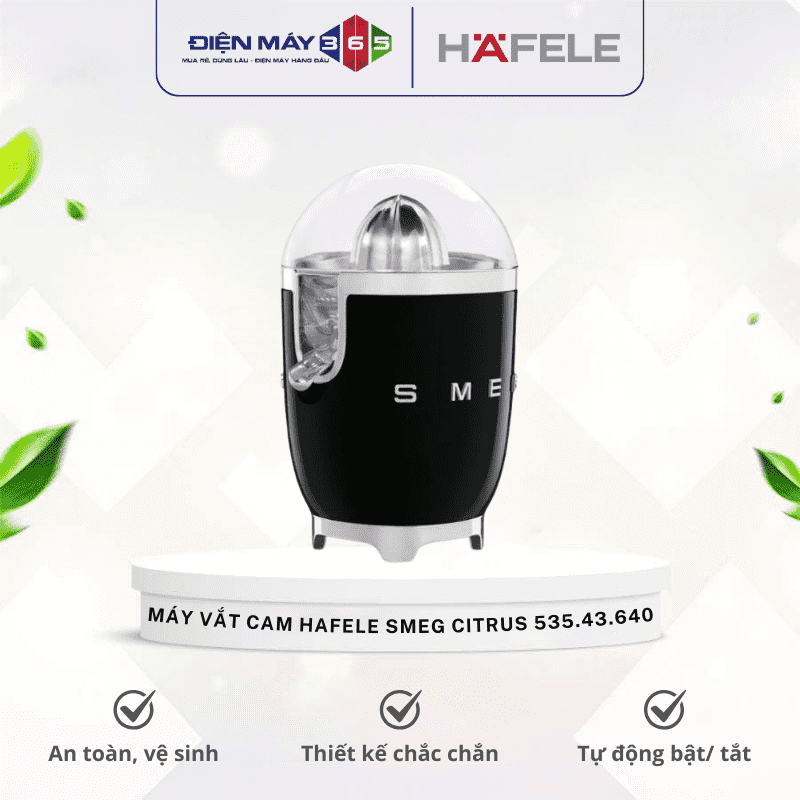Máy vắt cam Hafele Smeg Citrus Juicer Black 535.43.640 3 Máy vắt cam Hafele Smeg Citrus Juicer Black 535.43.640