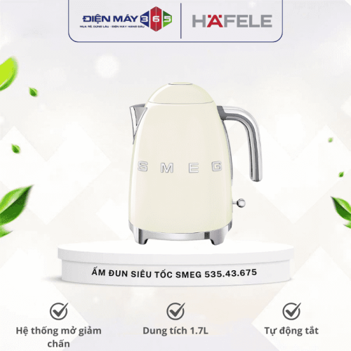 Ấm đun nước Hafele Smeg KLF03CREU 535.43.675 màu kem