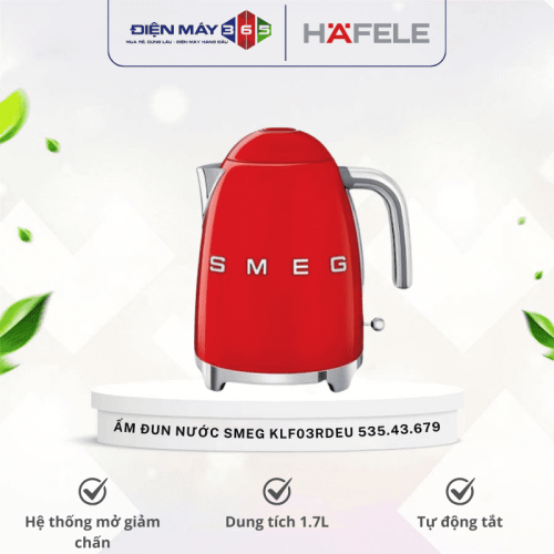 Ấm đun nước Hafele Smeg KLF03RDEU 535.43.679 màu đỏ