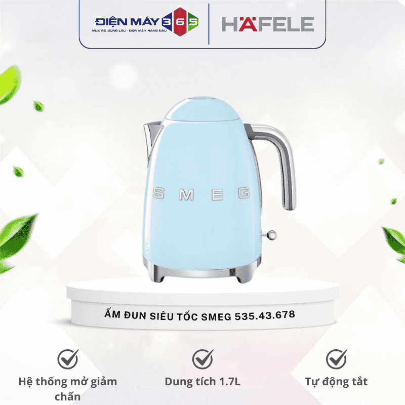 Ấm đun nước Hafele Smeg KLF03PBEU 535.43.678 xanh dương 3 Ấm đun nước Hafele Smeg KLF03PBEU 535.43.678 xanh dương