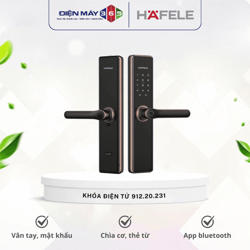 Khóa điện tử Hafele DL7600 BLE màu đồng 912.20.231 3 Khóa điện tử Hafele DL7600 BLE màu đồng 912.20.231
