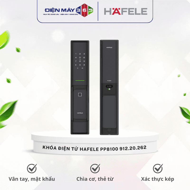 Khóa điện tử Hafele PP8100 BLE black with Z-wave 912.20.262 3 Khóa điện tử Hafele PP8100 BLE black with Z-wave 912.20.262