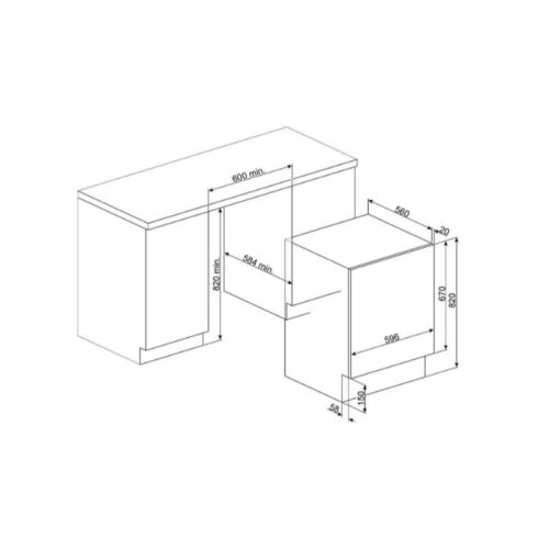 Máy giặt sấy âm tủ Hafele Smeg WDI14C7-2 536.94.160 5 Kích thước máy giặt sấy âm tủ Hafele Smeg WDI14C7-2 536.94.160