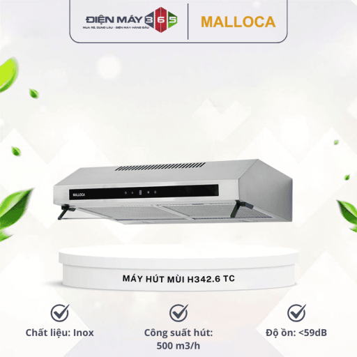 Máy hút khói khử mùi MALLOCA H342.6 TC 4 may hut khoi khu mui malloca h342 optimized.6 tc