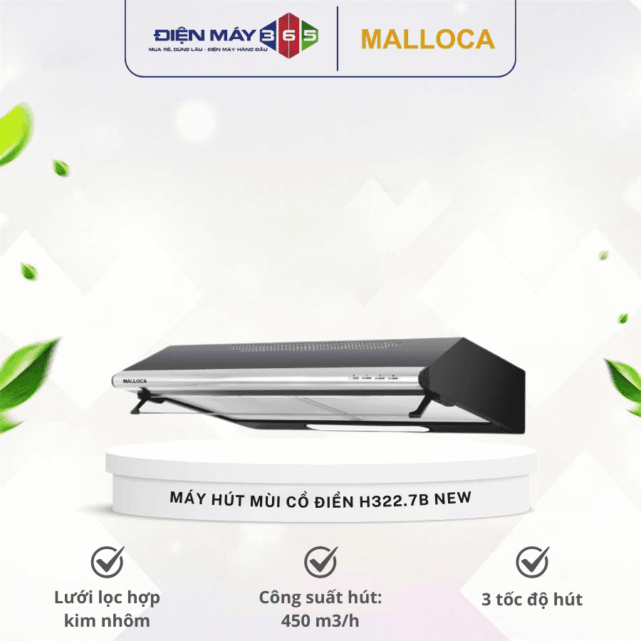 Máy hút mùi cổ điển Malloca H322.7B New 3 Máy hút mùi cổ điển Malloca H322.7B New