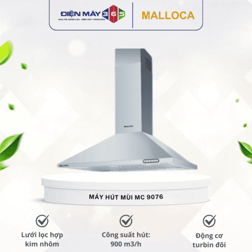 Máy hút mùi dạng ống khói Malloca MC 9076