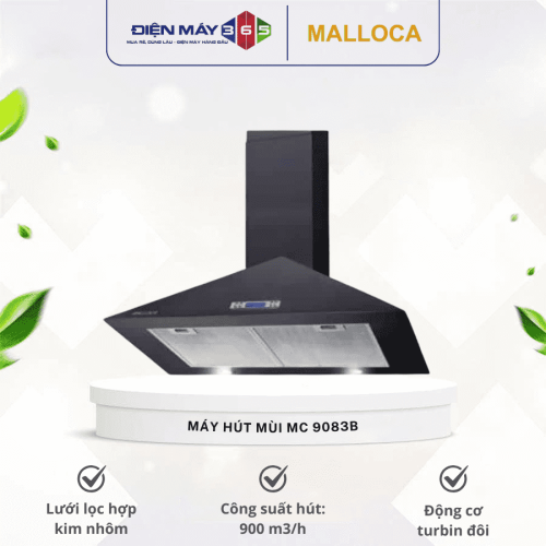 Máy hút mùi dạng ống khói Malloca MC 9083B