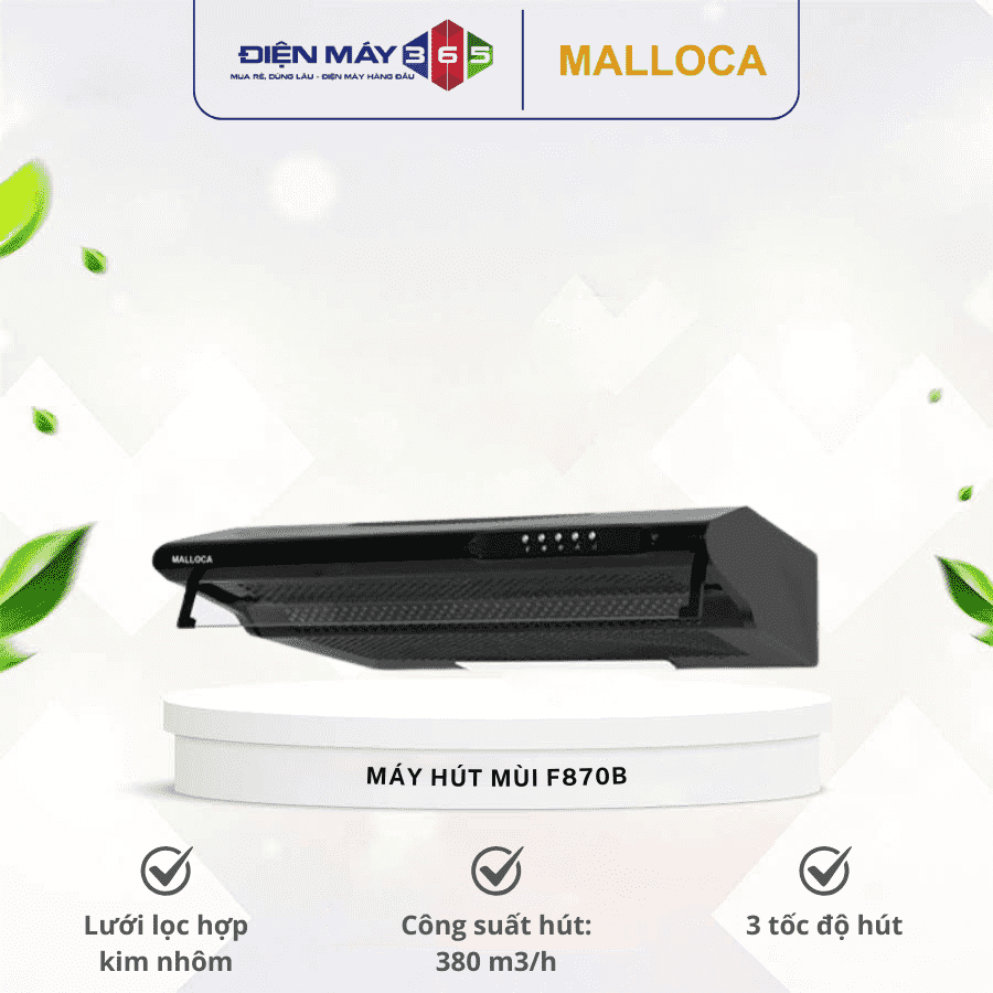 Máy Hút Mùi Malloca F870B 3 Máy Hút Mùi Malloca F870B