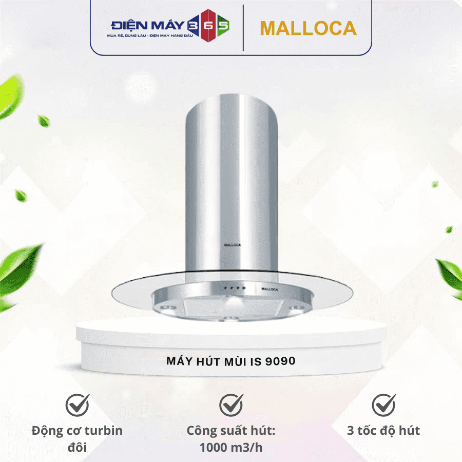 Máy hút mùi Malloca IS 9090 3 Máy hút mùi Malloca IS 9090