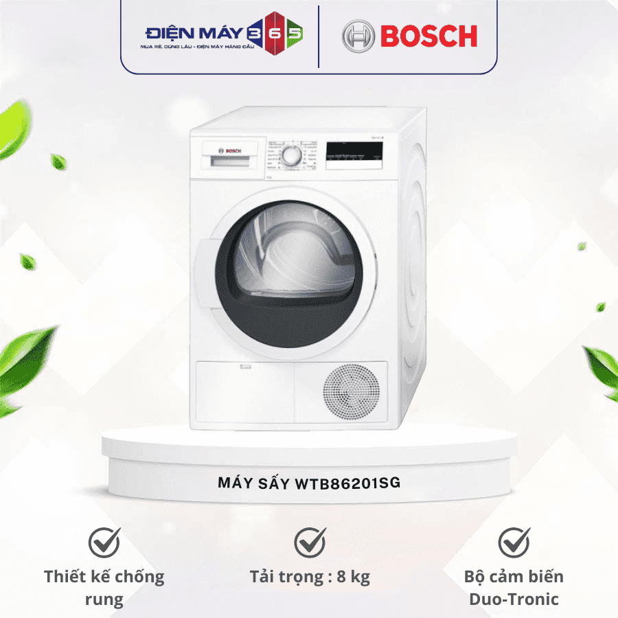 Máy sấy quần áo Bosch WTB86201SG 3 Máy sấy quần áo Bosch WTB86201SG