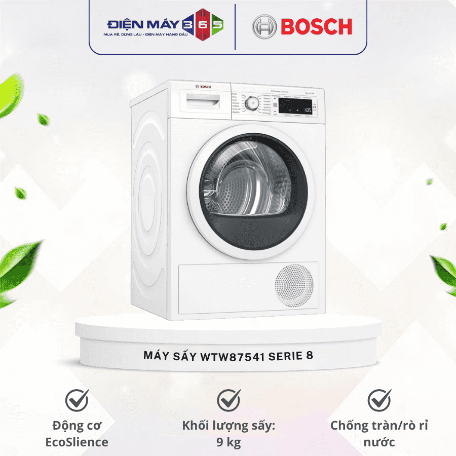 Máy sấy quần áo Bosch WTW87541 Serie 8 3 Máy sấy quần áo Bosch WTW87541 Serie 8
