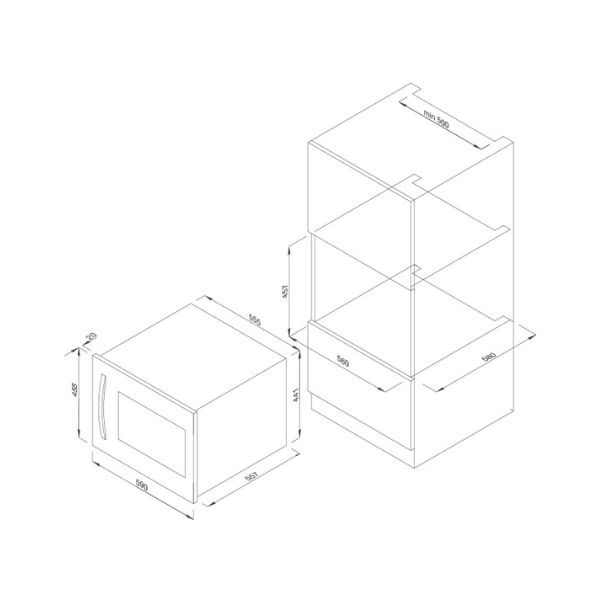 Tủ Rượu Malloca MWC-22G 4 Kích thước của Tủ Rượu Malloca MWC-22G