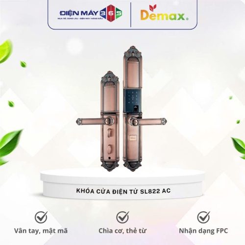 Khóa cửa điện tử Demax SL822 AC cho đại sảnh - biệt thự