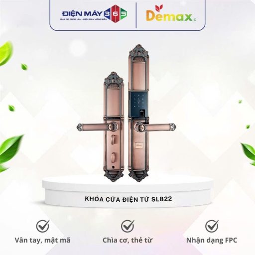 Khóa cửa điện tử Demax SL822 cho đại sảnh - biệt thự 4 Khoa cua dien tu Demax SL822 cho dai sanh – biet thu