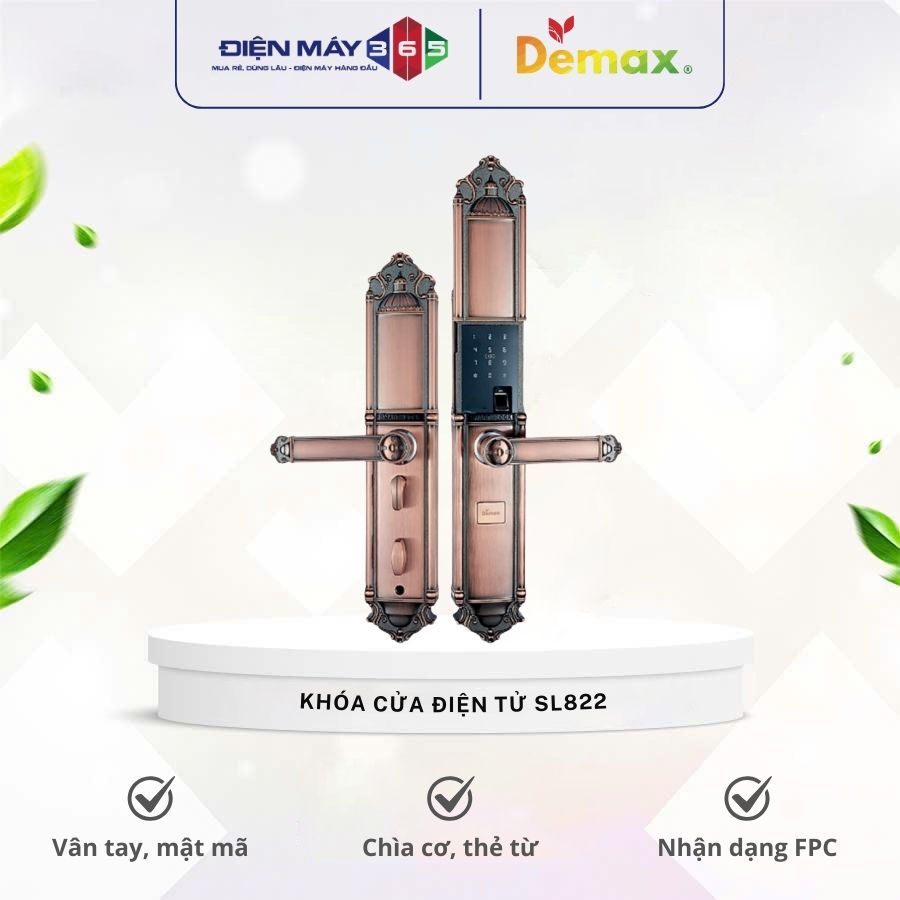 Khóa cửa điện tử Demax SL822 cho đại sảnh - biệt thự 3 Khóa cửa điện tử Demax SL822 cho đại sảnh - biệt thự