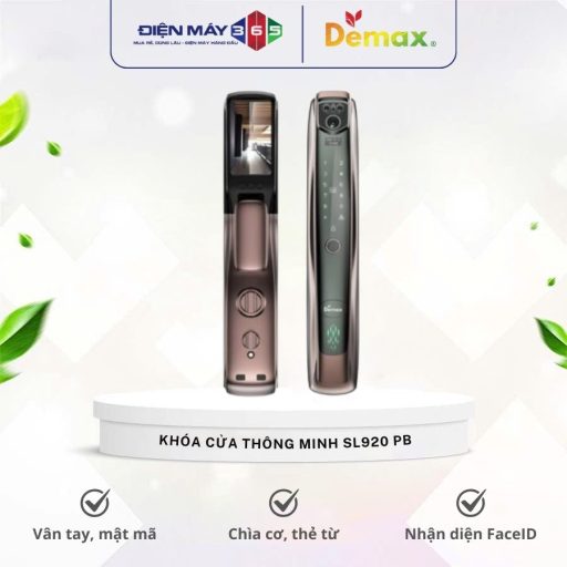 Khoa cua thong minh nhan dien khuon mat FACE ID 3D Demax SL920 PB