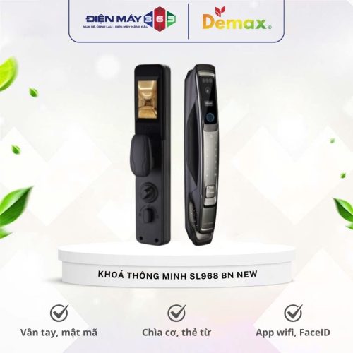 Khóa cửa thông minh nhận diện khuôn mặt FACE-ID Demax SL968 BN New