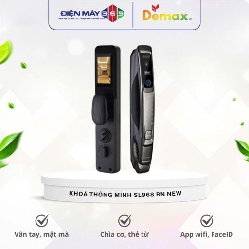 Khoa cua thong minh nhan dien khuon mat FACE ID Demax SL968 BN New 1