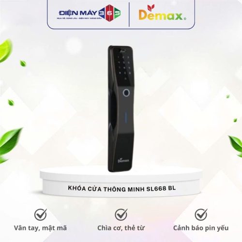Khóa cửa thông minh tự động Demax SL668 BL