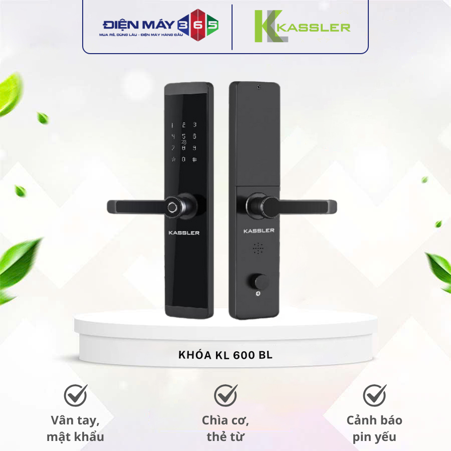 Khóa điện tử Kassler KL 600 BL/ Khóa vân tay 3 Khóa điện tử Kassler KL 600 BL/ Khóa vân tay