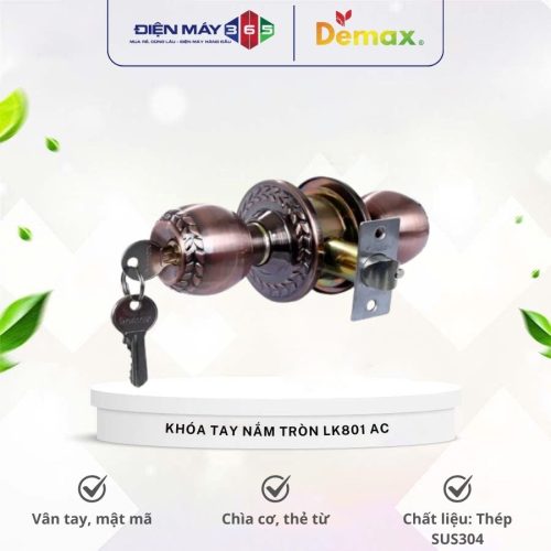 Khóa tay nắm tròn Demax LK801 AC