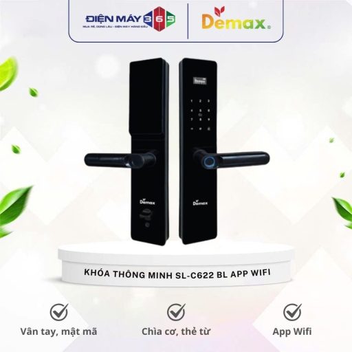 Khoa thong minh Demax SL C622 BL APP WIFI