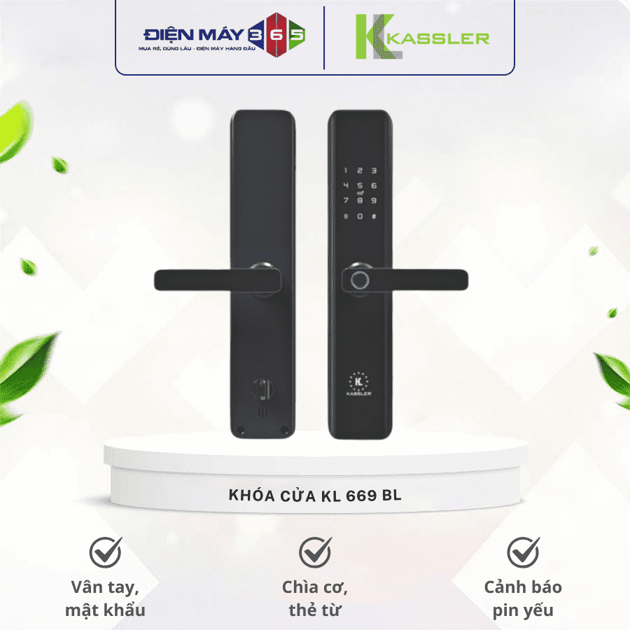 Khóa cửa điện tử Kassler KL 669 BL 3 Khóa cửa điện tử Kassler KL 669 BL