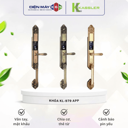 Khóa điện tử Kassler KL-979 APP/Khóa vân tay tân cổ