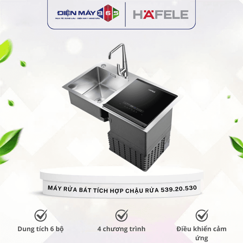 Máy rửa bát tích hợp chậu rửa Hafele HDW-SD90A 539.20.530 3 Máy rửa bát tích hợp chậu rửa Hafele HDW-SD90A 539.20.530