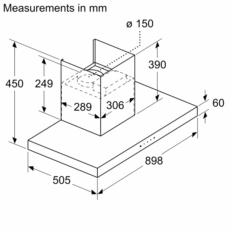 Máy hút mùi Bosch DWBM98G50B 7 Máy hút mùi Bosch DWBM98G50B - Ảnh 5