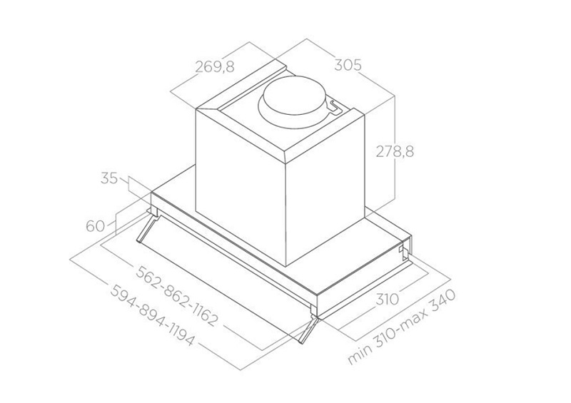 Máy hút mùi Elica BOX IN PLUS IXGL/A/60 6 Máy hút mùi Elica BOX IN PLUS IXGL/A/60 - Ảnh 4