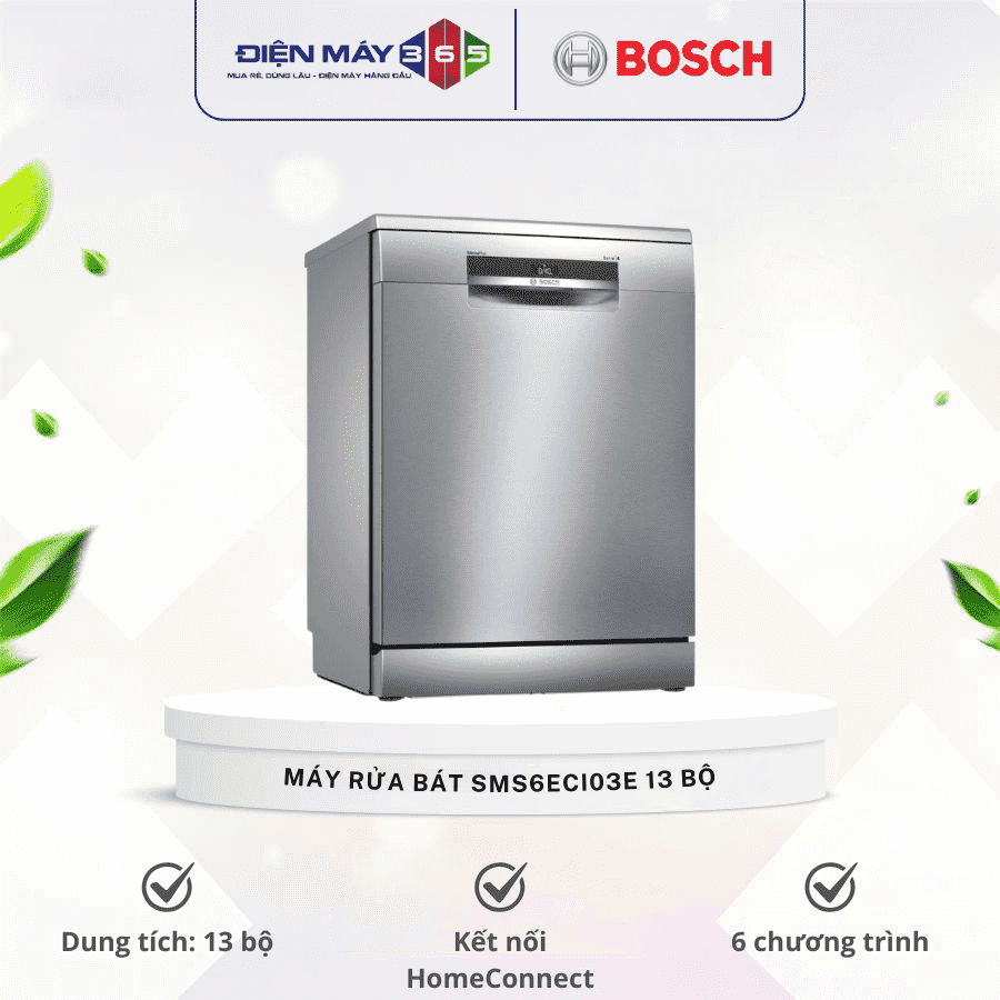 Máy rửa bát Bosch SMS6ECI03E 13 bộ 3 Máy rửa bát Bosch SMS6ECI03E 13 bộ