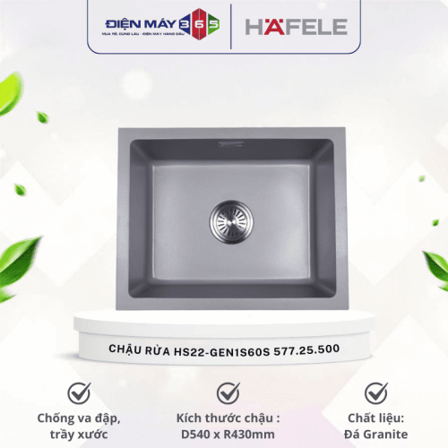 Chậu Rửa Hafele HS22-GEN1S60S - màu Xám 577.25.500