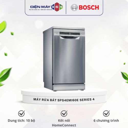 Máy rửa bát Bosch SPS4EMI60E Series 4 Kết Nối HomeConnect
