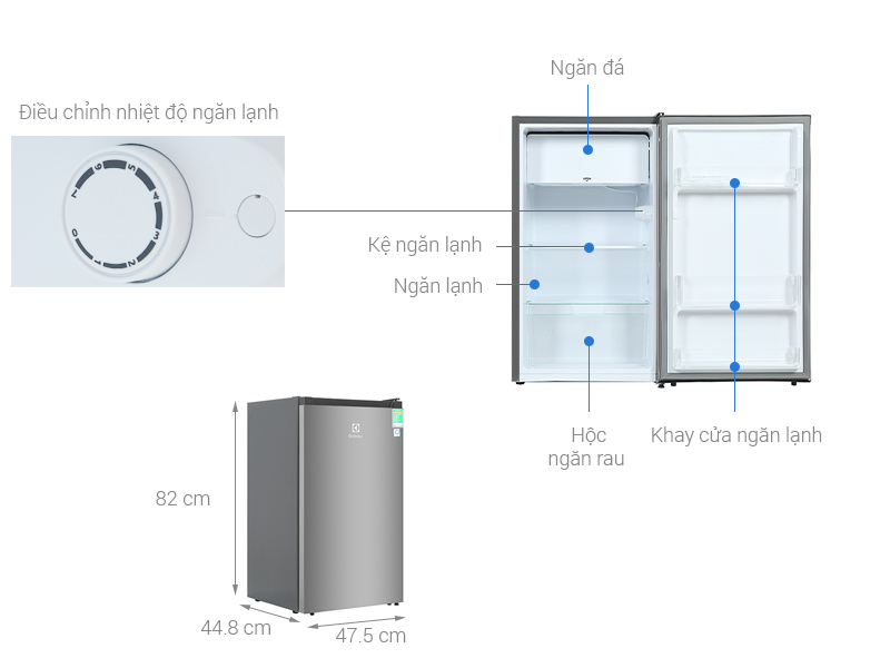 Tủ lạnh Electrolux 94 Lít EUM0930AD-VN 6 Tủ lạnh Electrolux 94 Lít EUM0930AD-VN - Ảnh 4