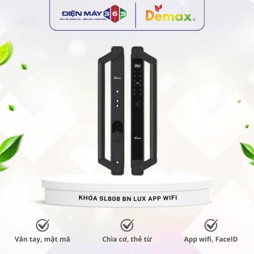Khoa cua dai sanh biet thu Demax SL808 BN Lux App Wifi