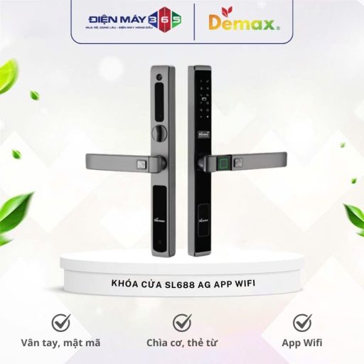 Khoa cua dien tu chong nuoc Demax SL688 AG App Wifi