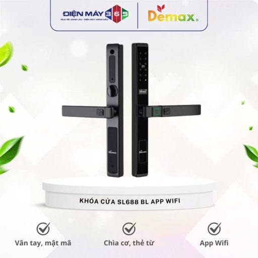 Khoa cua dien tu chong nuoc Demax SL688 BL App Wifi