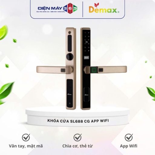 Khoa cua dien tu chong nuoc Demax SL688 CG App Wifi