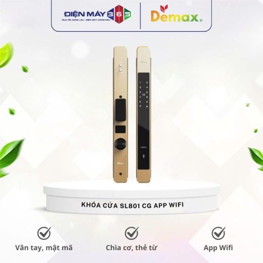 Khoa cua dien tu chong nuoc Demax SL801 CG App Wifi 1