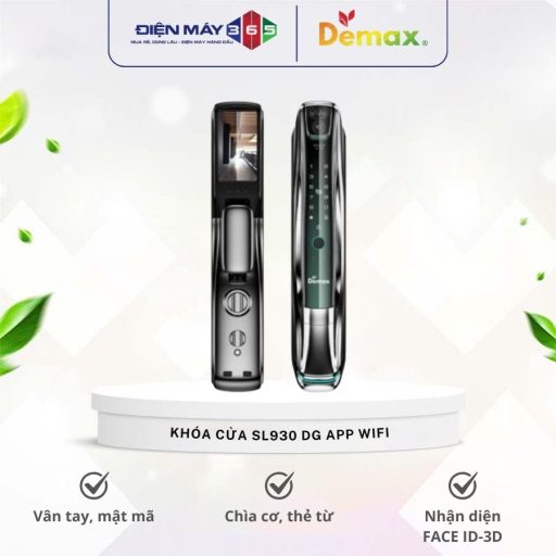 Khoa cua dien tu nhan dien khuon mat Face ID – 3D Demax SL930 DG App Wifi