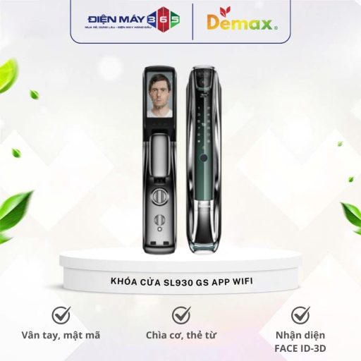 Khoa cua dien tu nhan dien khuon mat Face ID – 3D Demax SL930 GS App Wifi