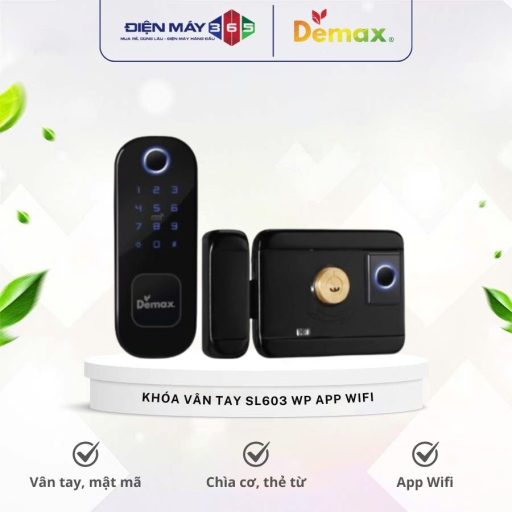 Khóa cửa vân tay Demax SL603 WP App Wifi 8 Khoa cua van tay Demax SL603 WP App Wifi 1