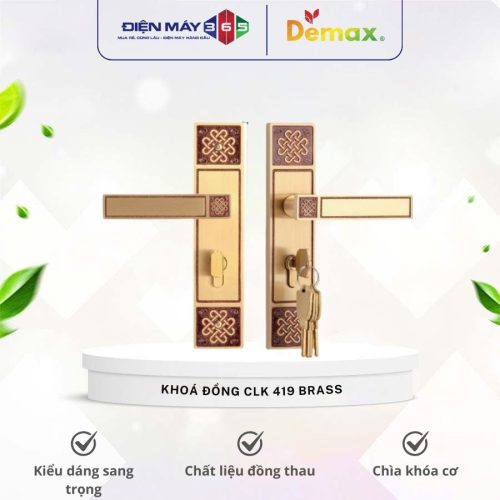 Khóa đồng cửa chính Demax CLK419