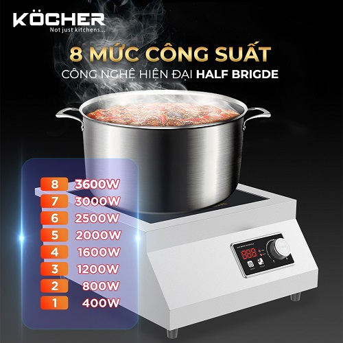 Bếp từ công nghiệp Kocher CI-3600F 9 Bếp từ công nghiệp Kocher CI-3600F - Ảnh 7