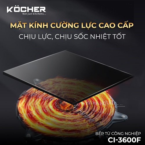 Bếp từ công nghiệp Kocher CI-3600F 11 Bếp từ công nghiệp Kocher CI-3600F - Ảnh 9