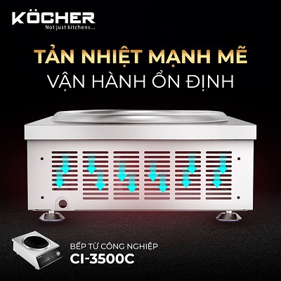 Bếp từ công nghiệp Kocher CI-3500C 11 Bếp từ công nghiệp Kocher CI-3500C - Ảnh 9