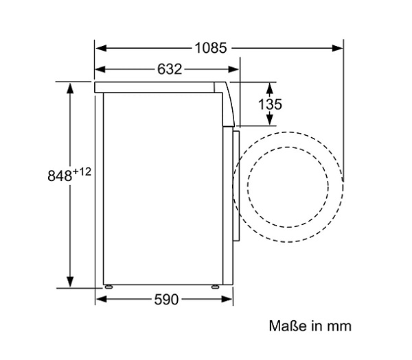 Máy giặt quần áo Bosch WAV28E43 14 Thông số kỹ thuật của Máy giặt Bosch WAV28E43